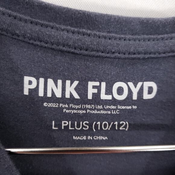 Pink Floyd T Shirt Kids Large Plus 10/12 Blue Pyramid Graphic Short Sleeve Tee - Picture 4 of 4